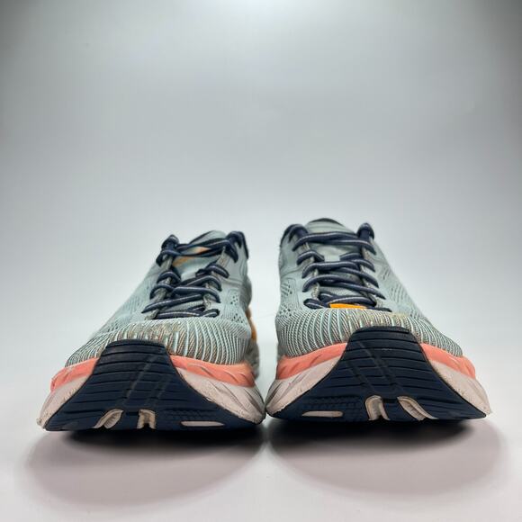 Hoka One One Bondi 7 Light Blue Gray Athletic Lace Up Running Shoes Women's Sz 7 - Picture 2 of 10